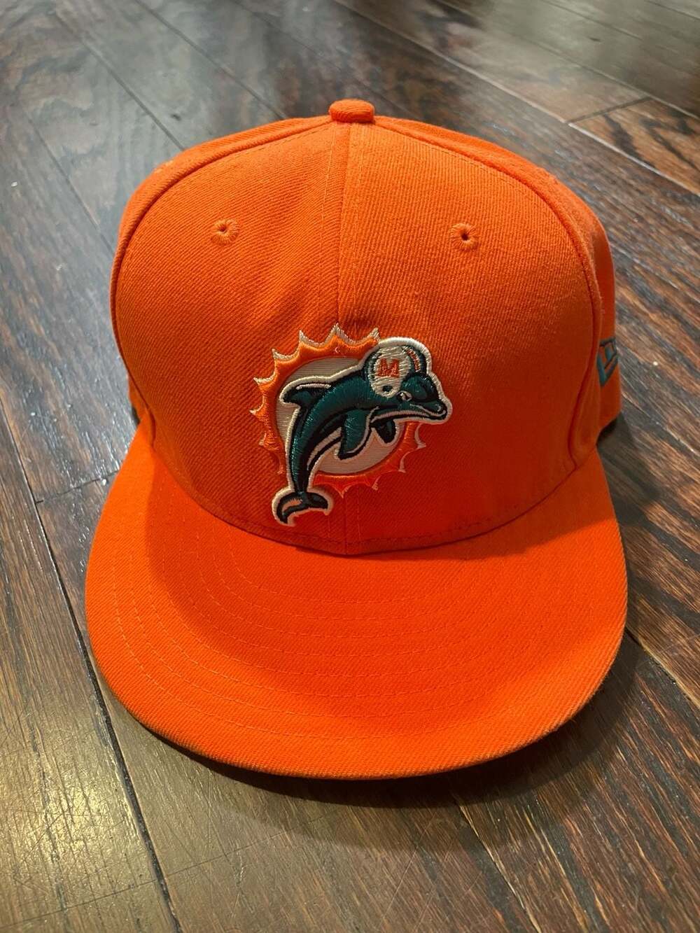 New Era Miami Dolphins NFL 59FIFTY Fitted Hat Orange Size 7